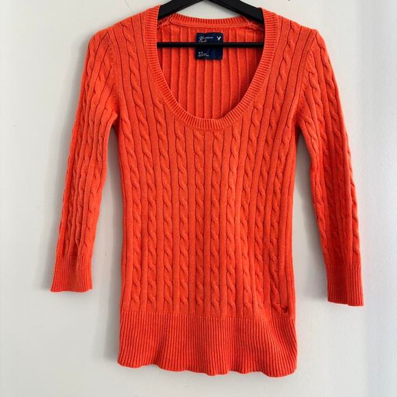 Vintage American Eagle Sweater Womens 100% Cotton Y2K 2009 Knit - Picture 1 of 7